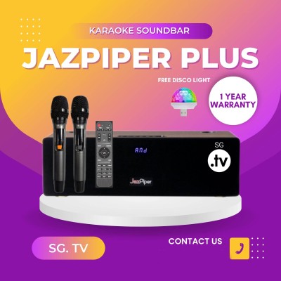 [一天送达]JAZPIPER | JAZPIPER-PLUS |版本2 |家庭卡拉OK系统|条形音箱|强力扬声器|新版本[支持本地]